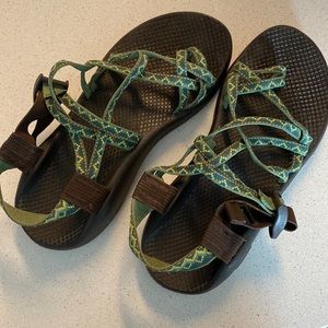 Chaco multi strap sandal with toe loop size 9